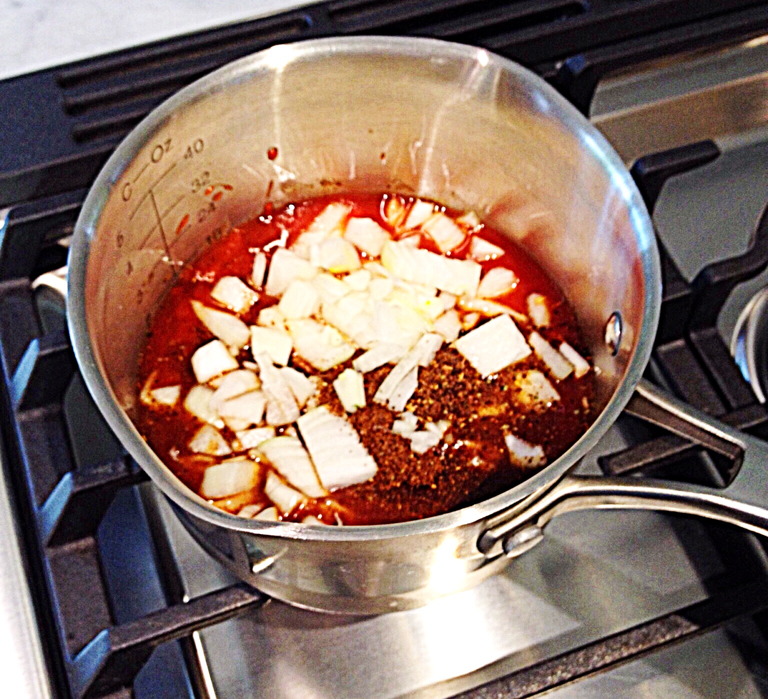photo of cooking barbecue sauce ingredients