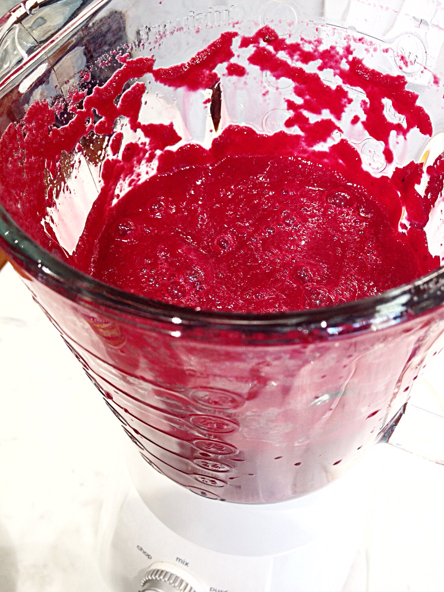 Photo of pureed beets and watermelon