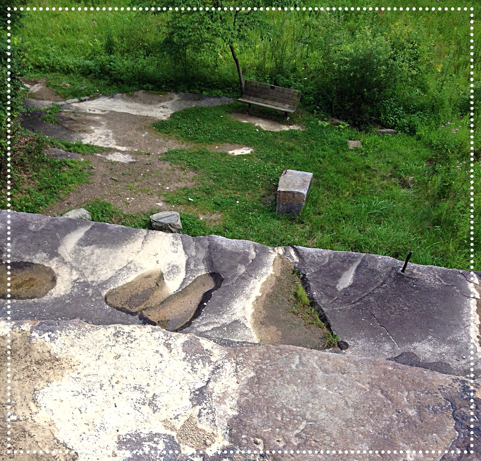 Photo of the view from the top of the quarry.