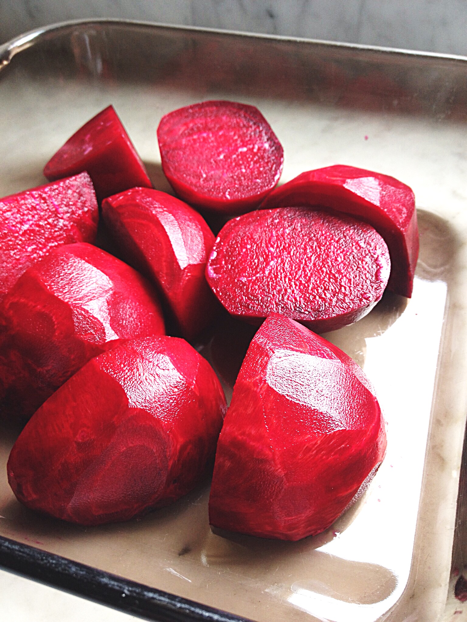 Photo of beets in baking dish