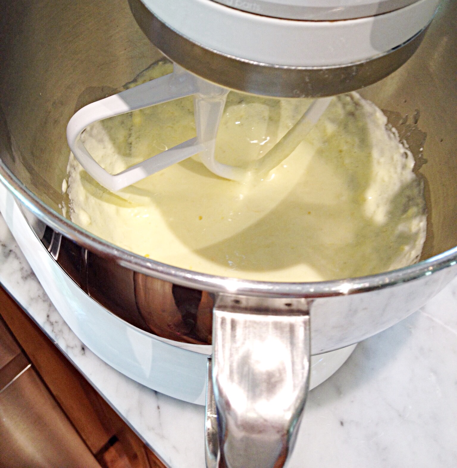 photo of mixing dough