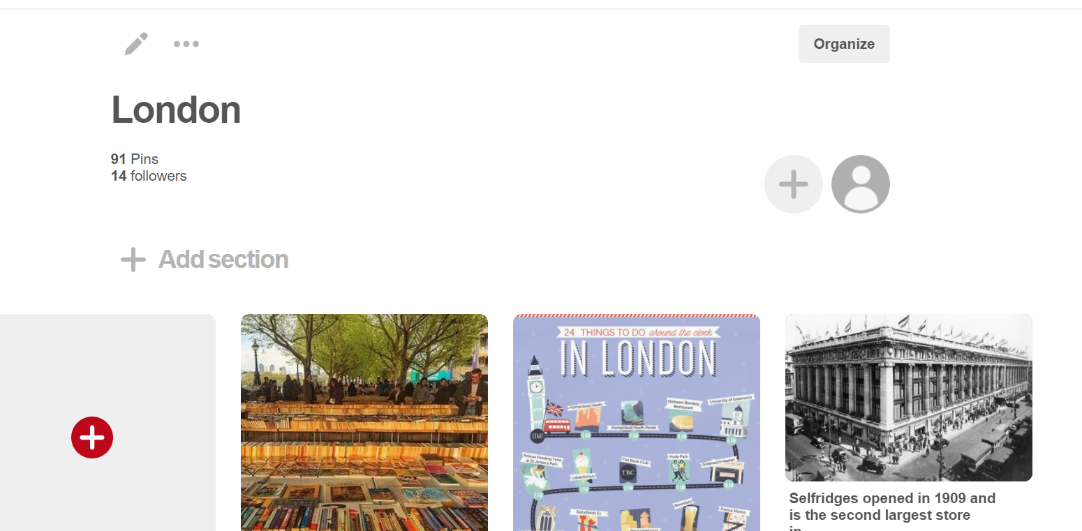 London Pinterest Board