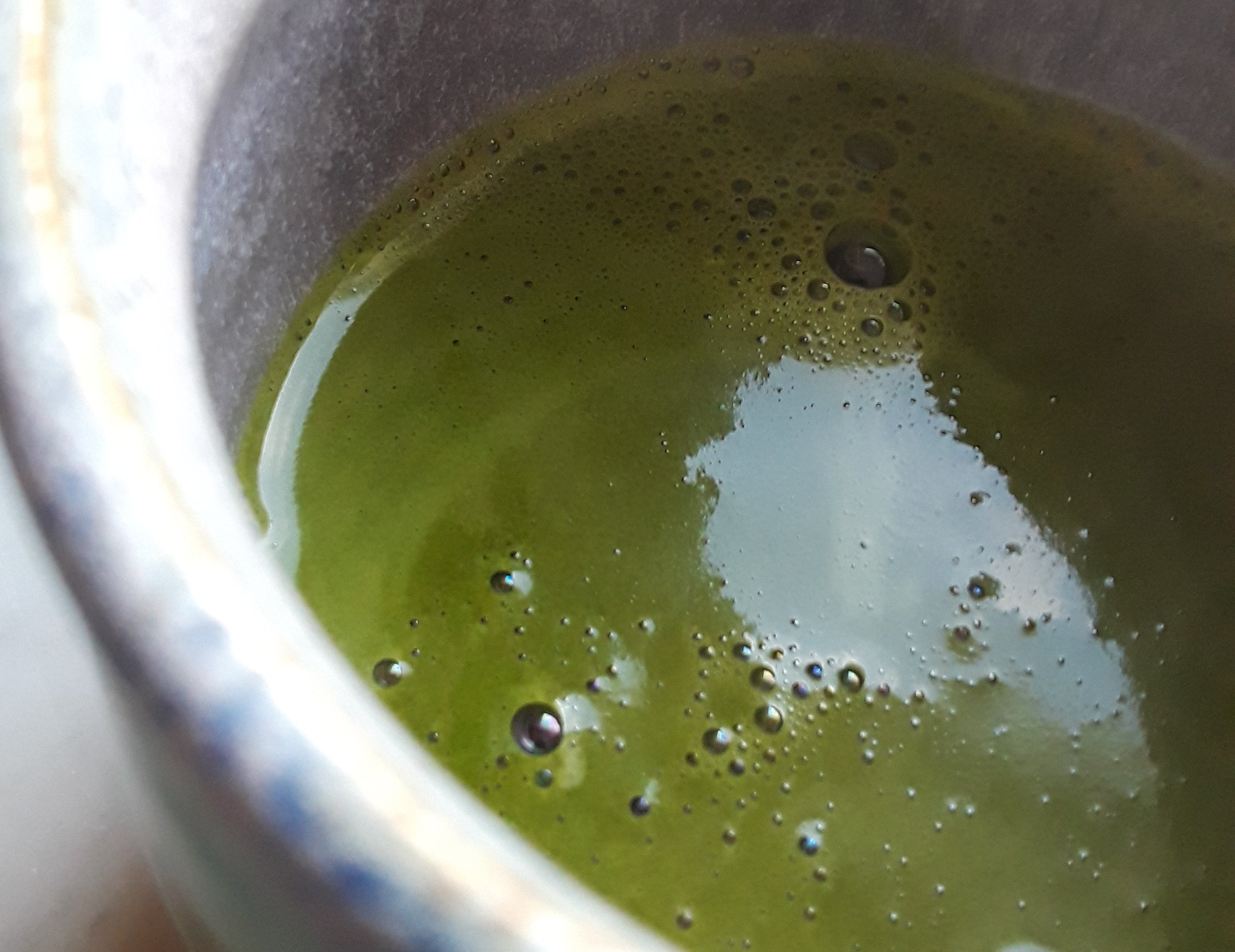 mathcha tea made from water and matcha powder