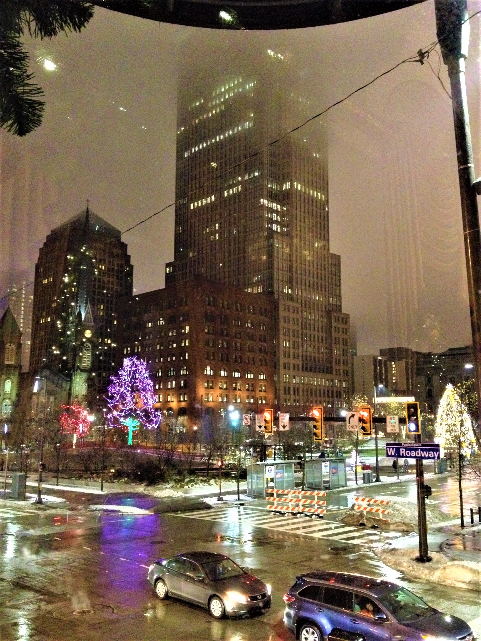 Winter is pleasant if you are looking out at the holiday lights from the windows of Cleveland's Renaissance Hotel