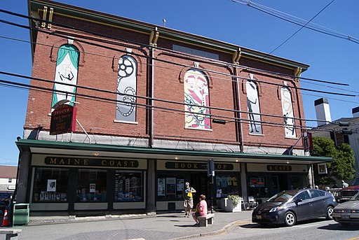 The Maine Coast Bookshop is located on Main Street in Damariscotta, ME