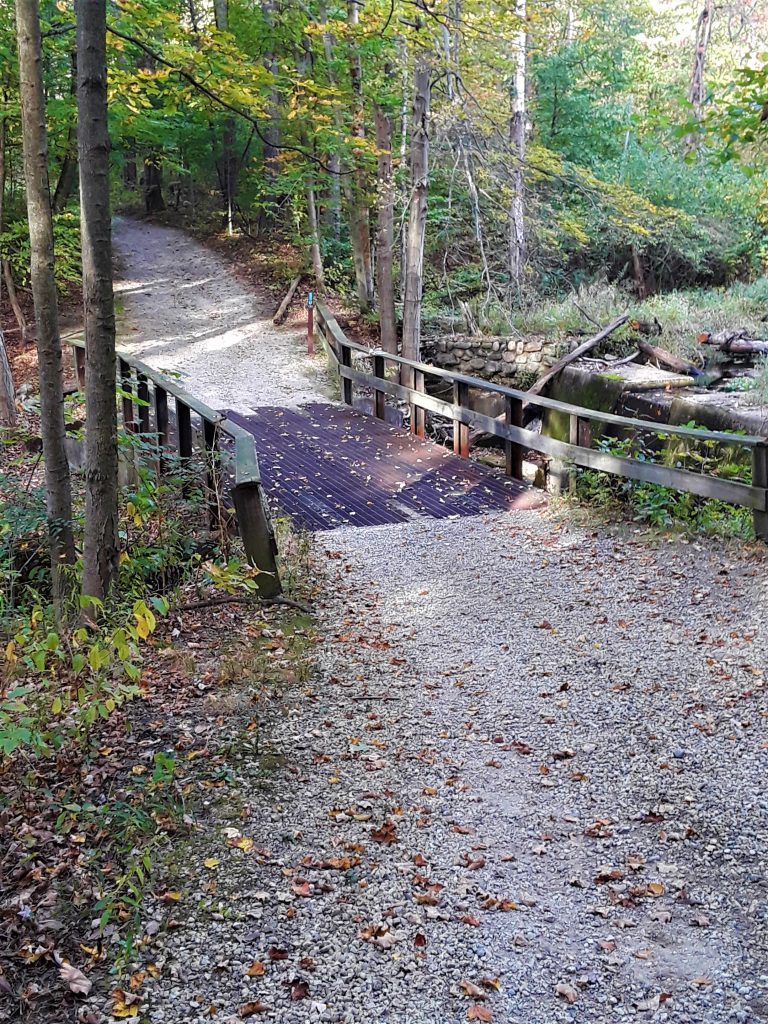 a bridge beyond North House crosses the creek