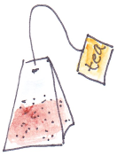 drawing of tea bag