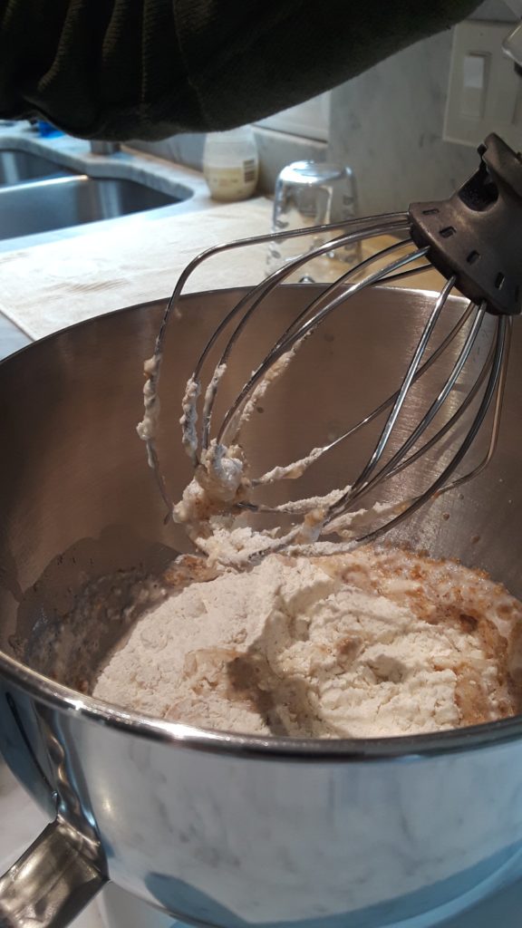 whisk attachment is placed on mixer