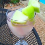 Honey Deuce craft cocktail is served poolside