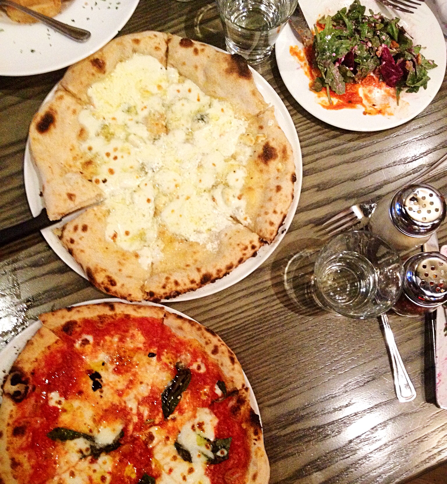 Wood-fired Neapolitan style pizza