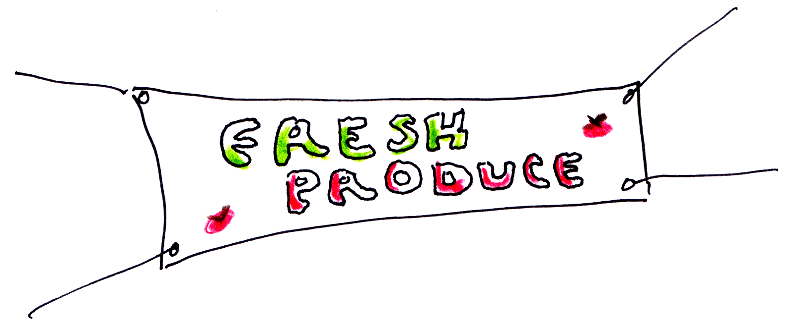 Fresh produce sign