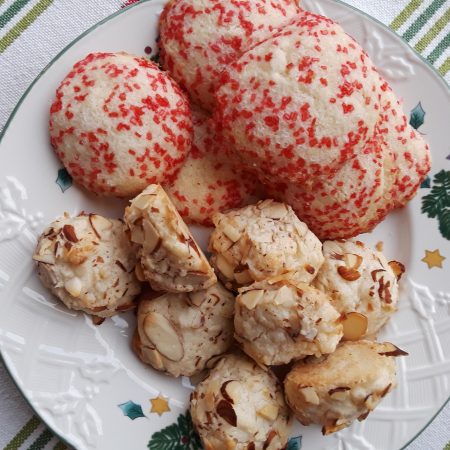 sprinkle cookies and almond cookies, gluten-free