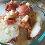 This potato salad is best served at room temperature
